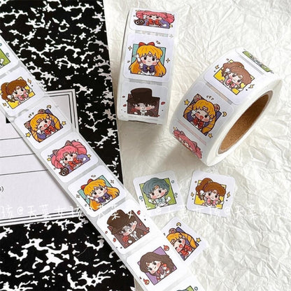 Rollo 500 Stickers mini pegatinas sailor moon kawaii