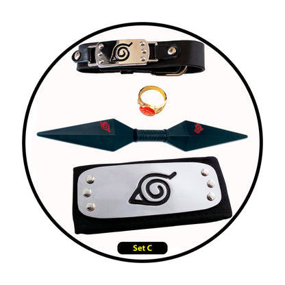 Set accesorios Naruto Animé Itachi Akatsuki