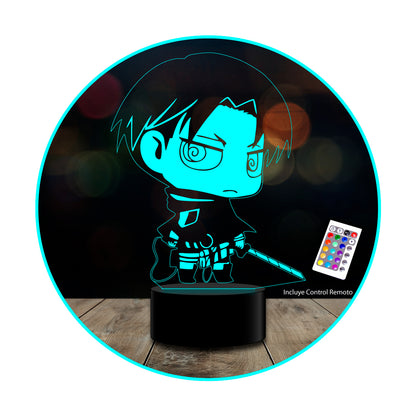 Lampara 3D  Shingeki no Kyojin Attack on Titan levi Kawaii