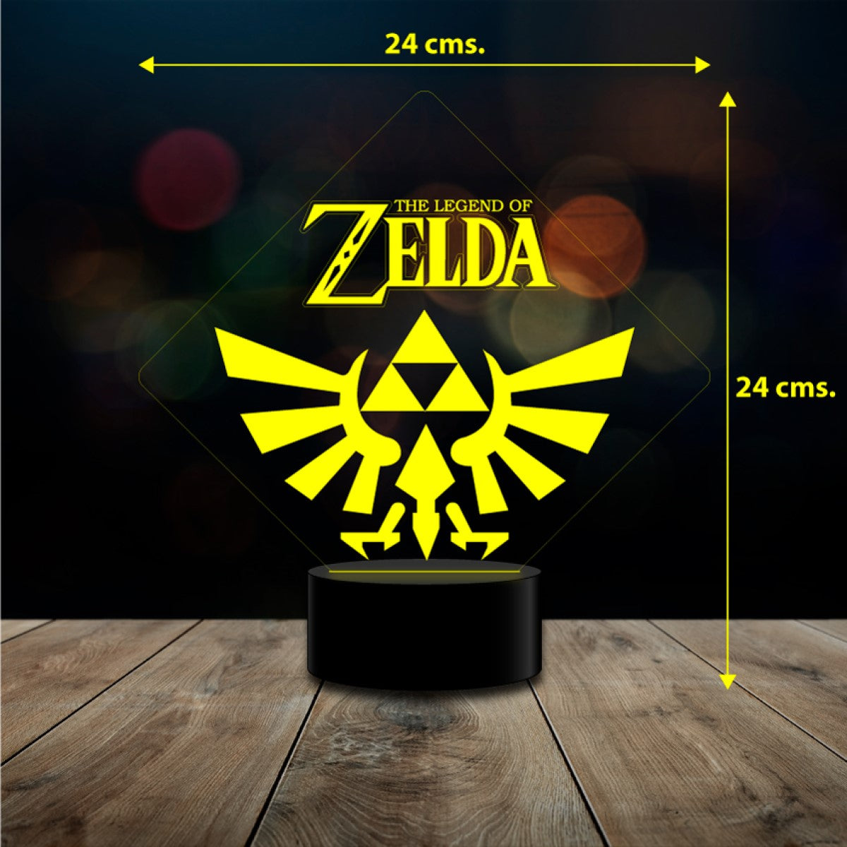 Lampara 3D The Legend of Zelda c/ remoto 16 color