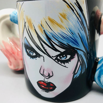 Tazón 3d ceramica rostro Harley Quinn