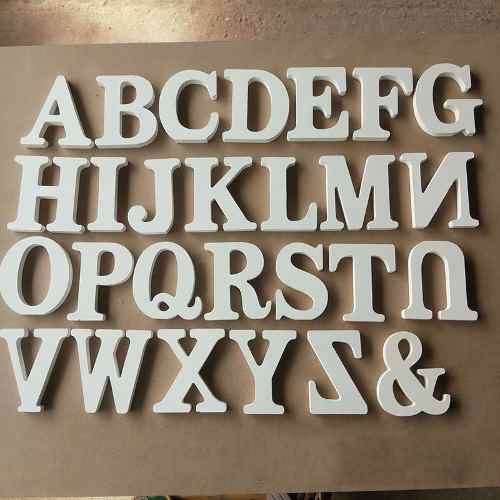 Letras Blancas Decorativas Maderas 15 Cms Candy Bar Fiestas