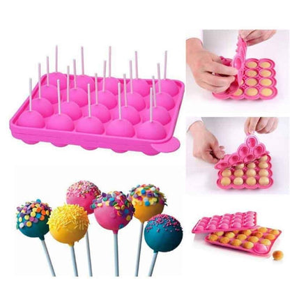 Molde de Silicona 20 Cake pop lolipop reposteria