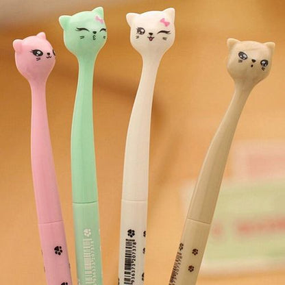 Set De 4 Lápices Gatitos Gato Kawaii (estoykuku)