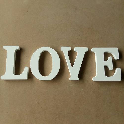 Letras Blancas Decorativas Maderas 15 Cms Candy Bar Fiestas