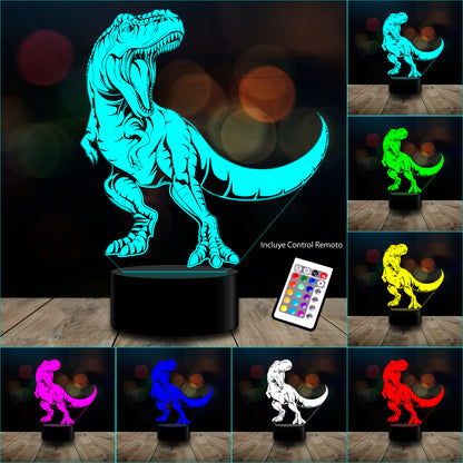 Ilusión 3d Dinosaurio Rex control remoto