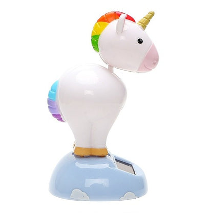 Juguete Solar Unicornio Bailarín  Arcoiris Kawaii (estoykuku