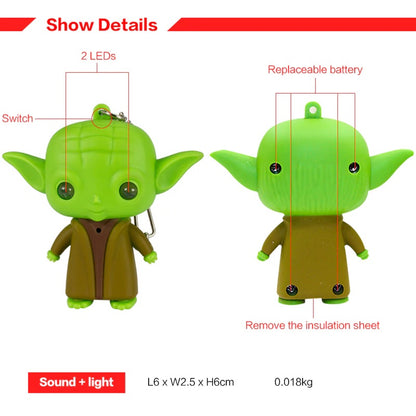 Llavero 3D luz y sonido Yoda Baby Yoda Star wars LED