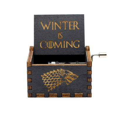 Caja Musical Black Madera Game Of Thrones  Winter Is Coming