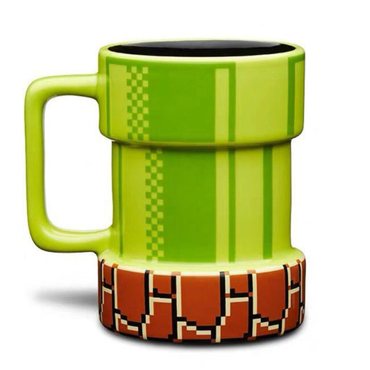 Tazón Taza Cerámica En Forma De Tuberia Mario Bros