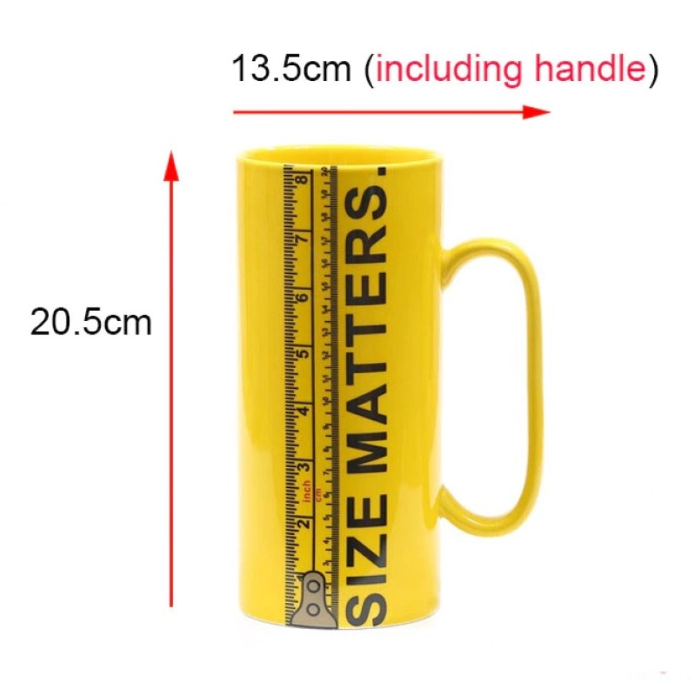 Taza Tazón Mug Xl Gigante Size Matters el tamaño importa