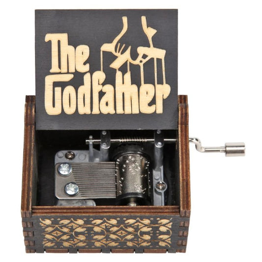 Caja Musical negra Madera El Padrino The Godfather