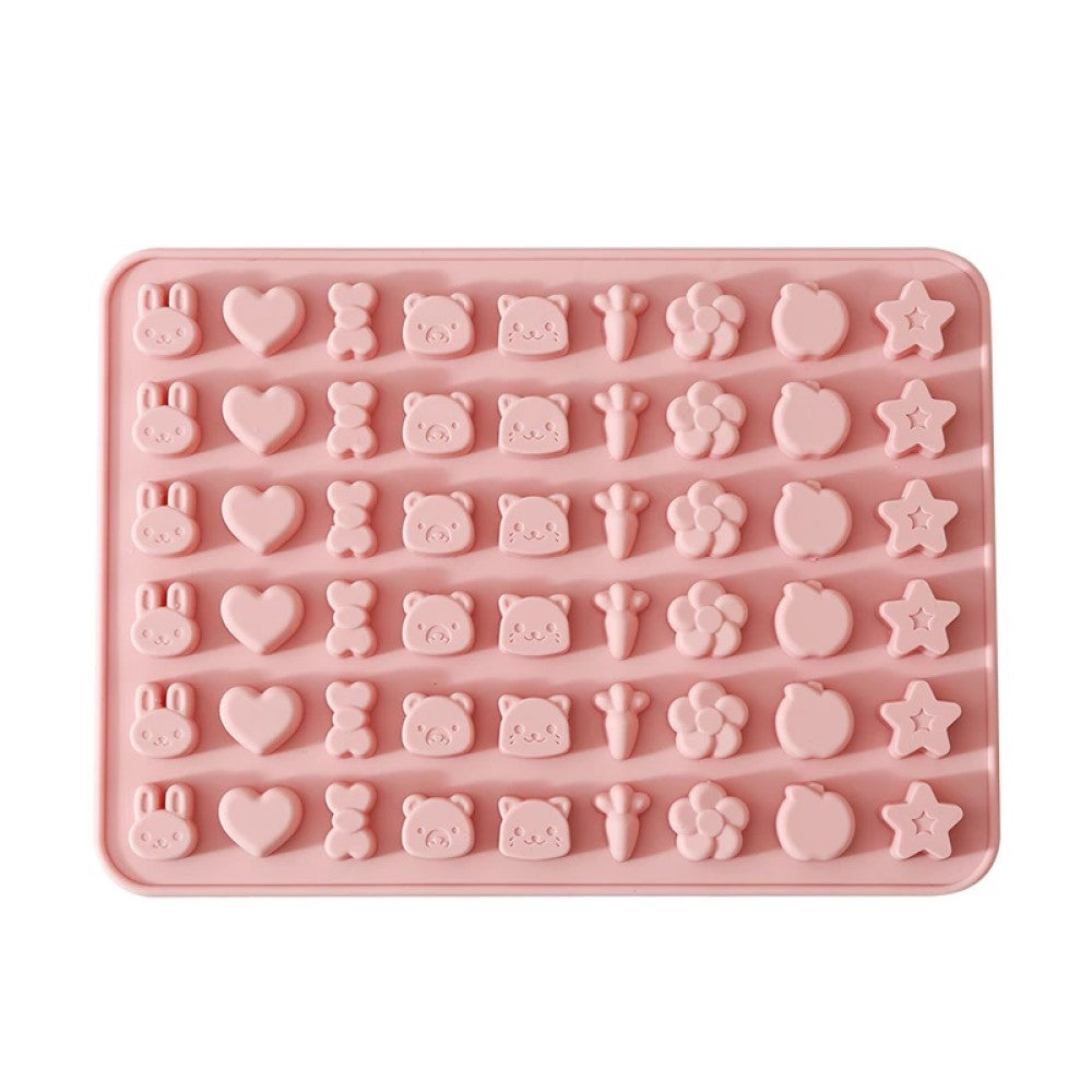 Molde de Silicona 54 mini figuras kawaii cut conejito osos