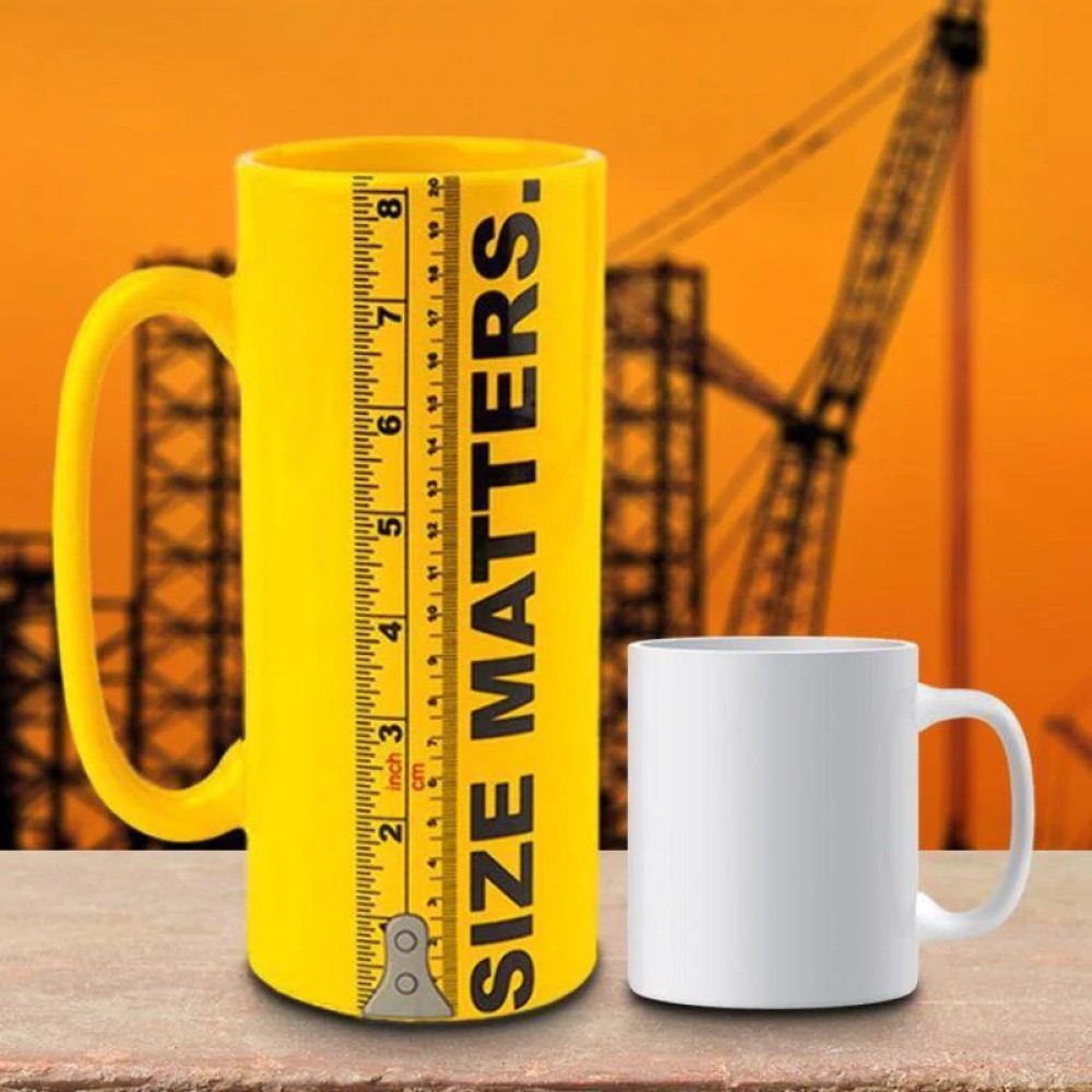 Taza Tazón Mug Xl Gigante Size Matters el tamaño importa